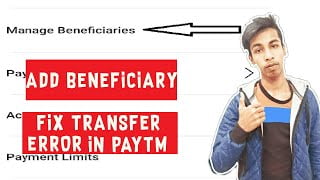 how to Add Beneficiary in Paytm