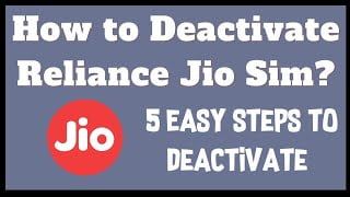 how to deactivate jio sim