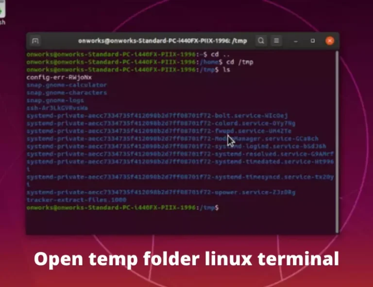 How do I get to tmp folder in Linux terminal? Quick Shortcut