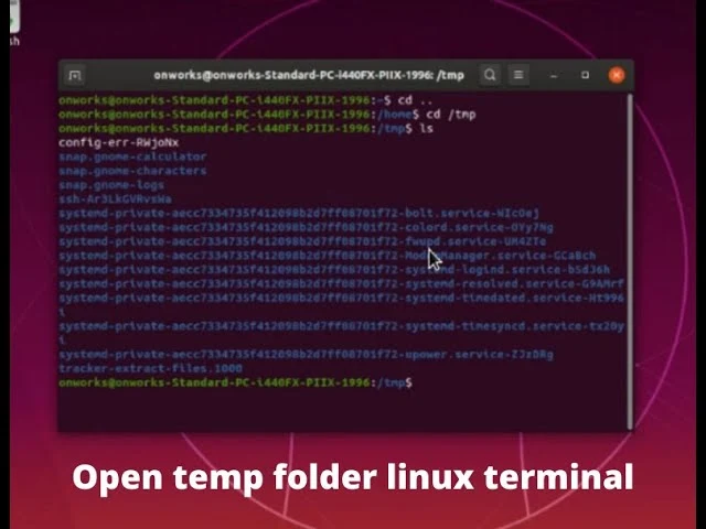 tmp folder in Linux